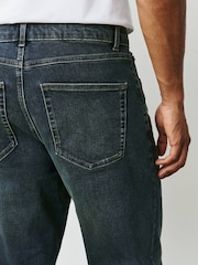 Green Tint & Black Straight Fit Essential Stretch Jeans 2 Pack - Image 6 of 12