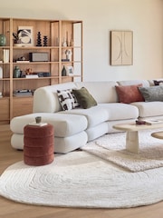 La Redoute Intérieurs Ecru Ostia Pebble-Shaped Wool Rug - Image 1 of 5