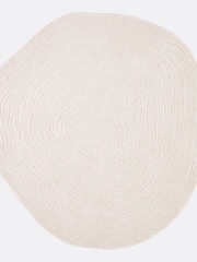 La Redoute Intérieurs Ecru Ostia Pebble-Shaped Wool Rug - Image 2 of 5
