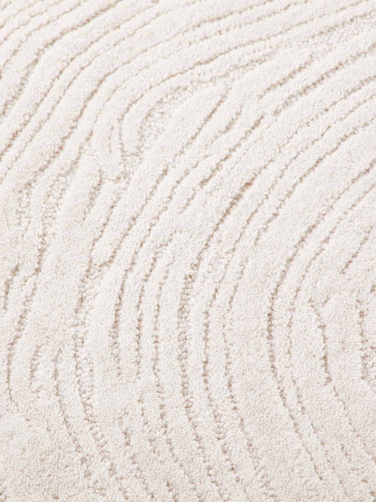 La Redoute Intérieurs Ecru Ostia Pebble-Shaped Wool Rug - Image 5 of 5