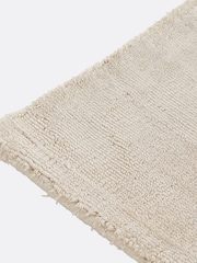 La Redoute Intérieurs Oatmeal Izri Aged Effect Lyocell Rug - Image 3 of 5