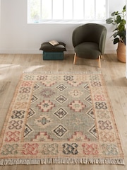 La Redoute Intérieurs Multicolour Kaliny Jute Distressed Kilim Rug - Image 1 of 4