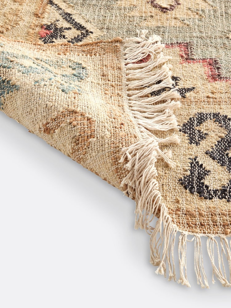 La Redoute Intérieurs Multicolour Kaliny Jute Distressed Kilim Rug - Image 4 of 4 La Redoute Intérieurs Multicolour Kaliny Jute Distressed Kilim Rug - Image 4 of 4