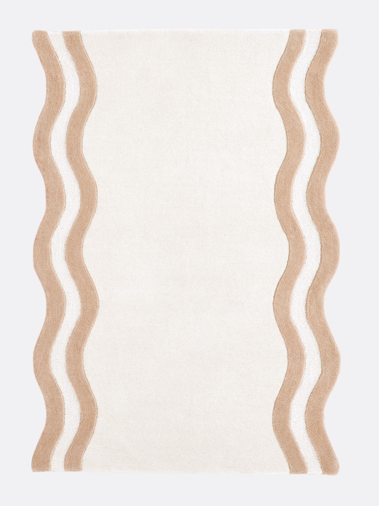 La Redoute Intérieurs Ecru Beige Othelo 100% Wool Rug - Image 2 of 5