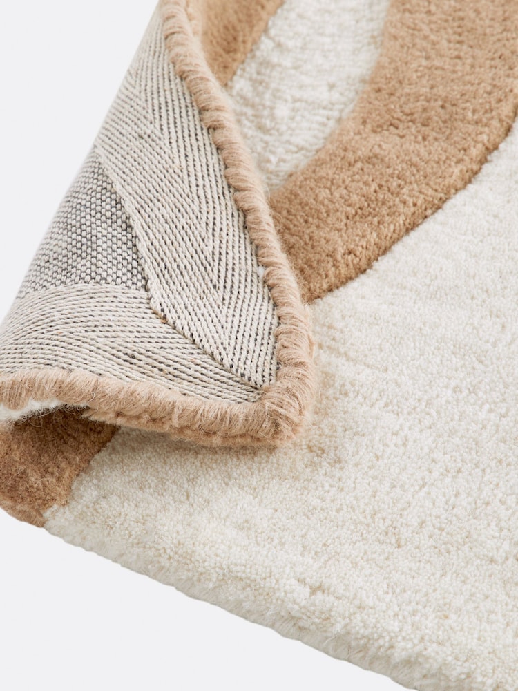 La Redoute Intérieurs Ecru Beige Othelo 100% Wool Rug - Image 5 of 5