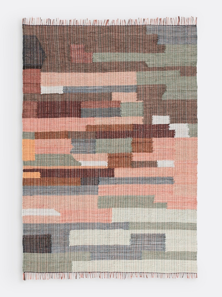 La Redoute Intérieurs Multicolour Kanta Flat Woven Cotton Rug - Image 2 of 4