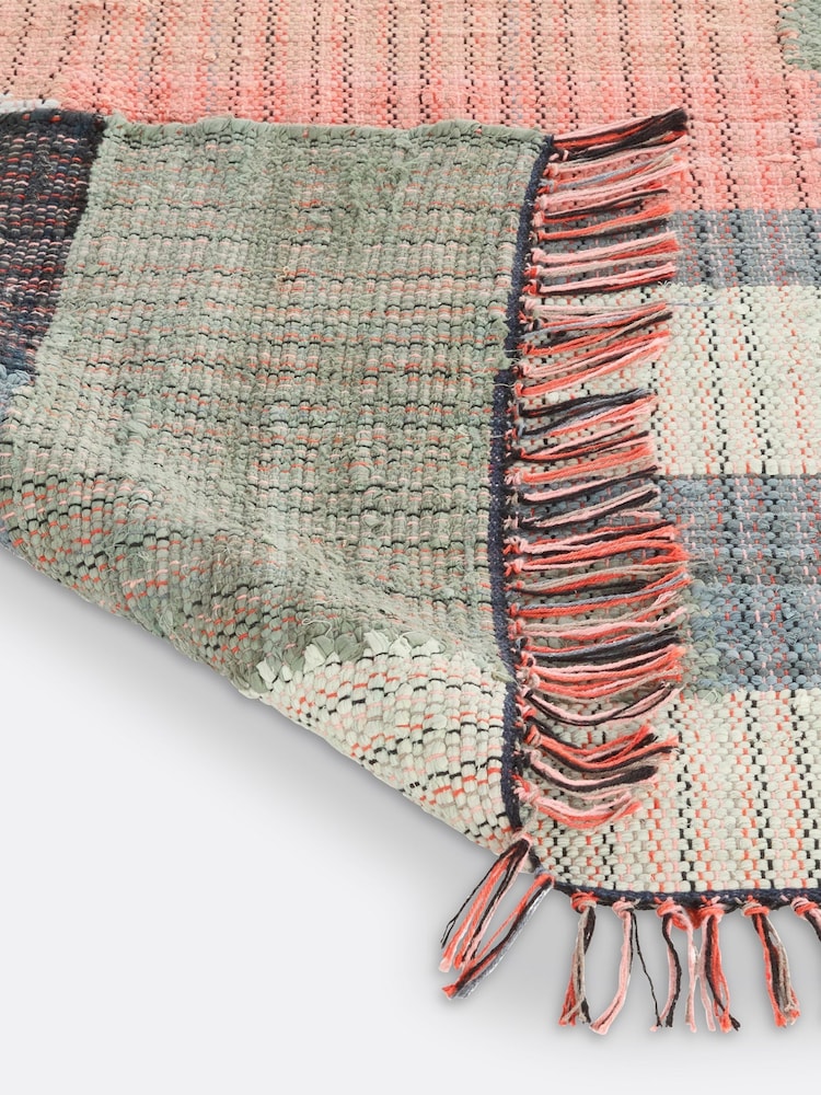 La Redoute Intérieurs Multicolour Kanta Flat Woven Cotton Rug - Image 4 of 4