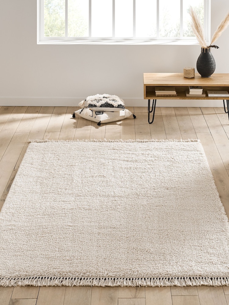 La Redoute Intérieurs Ecru Pita Plain Rug - Image 1 of 3