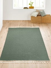 La Redoute Intérieurs Green Azalée Indoor and Outdoor Rug - Image 1 of 4