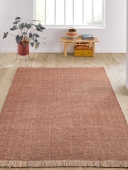 La Redoute Intérieurs Caramel Babak Jute Rug - Image 1 of 4