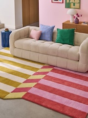 La Redoute Intérieurs Yellow/Red Rohana 100% Wool Rug - Image 1 of 5