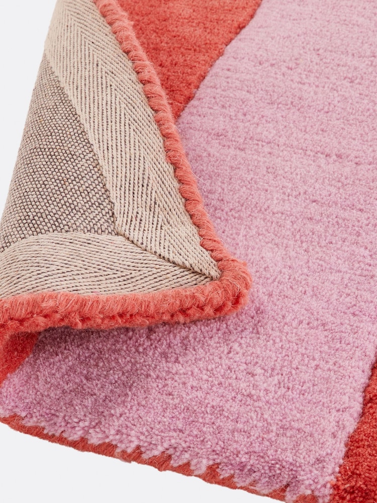 La Redoute Intérieurs Yellow/Red Rohana 100% Wool Rug - Image 5 of 5