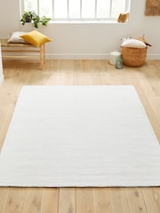 La Redoute Intérieurs Ecru White Renzo Tufted Cotton Rug - Image 1 of 2