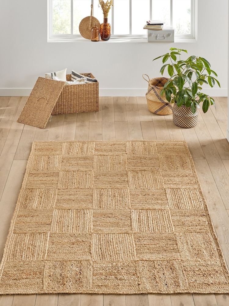 La Redoute Intérieurs Natural Mulfier Check Woven Jute Rug - Image 1 of 5 La Redoute Intérieurs Natural Mulfier Check Woven Jute Rug - Image 1 of 5