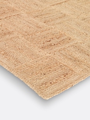 La Redoute Intérieurs Natural Mulfier Check Woven Jute Rug - Image 4 of 5