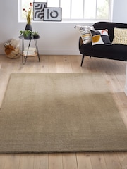 La Redoute Intérieurs Taupe Cirillo Soft Microfibre Rug - Image 1 of 3