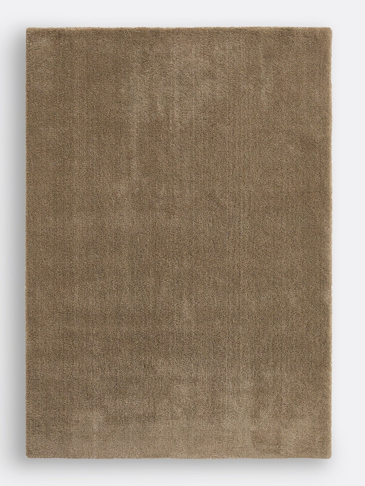 La Redoute Intérieurs Taupe Cirillo Soft Microfibre Rug - Image 2 of 3