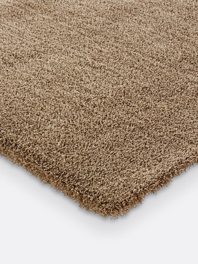 La Redoute Intérieurs Taupe Cirillo Soft Microfibre Rug - Image 3 of 3