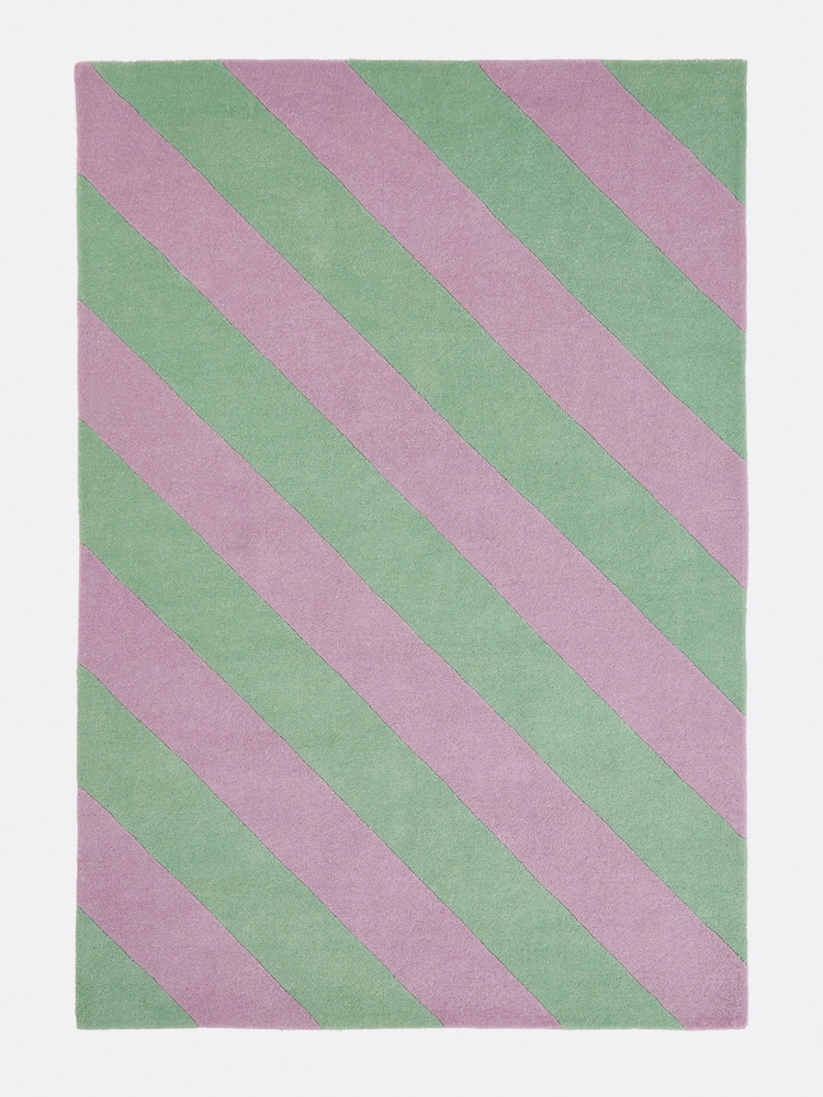 La Redoute Intérieurs Lilac Green Izalio Wool Rug - Image 2 of 5