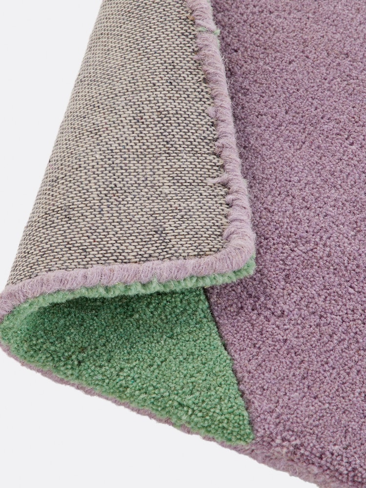 La Redoute Intérieurs Lilac Green Izalio Wool Rug - Image 5 of 5