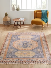 La Redoute Intérieurs Multicolour Uzzo Aged Effect Kilim Wool Mix Rug - Image 1 of 4