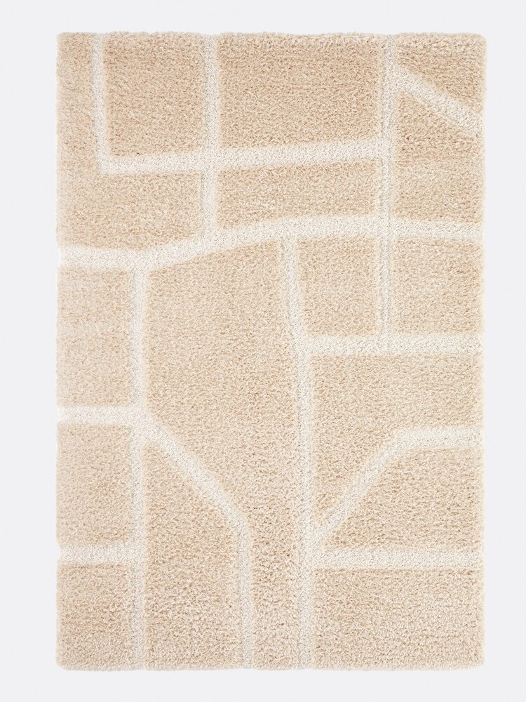 La Redoute Intérieurs Beige Nudea Geometric Print Rug - Image 1 of 4