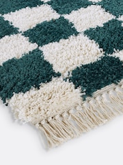 La Redoute Intérieurs Green Danito Checkerboard Rug - Image 3 of 4