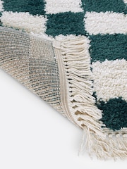 La Redoute Intérieurs Green Danito Checkerboard Rug - Image 4 of 4