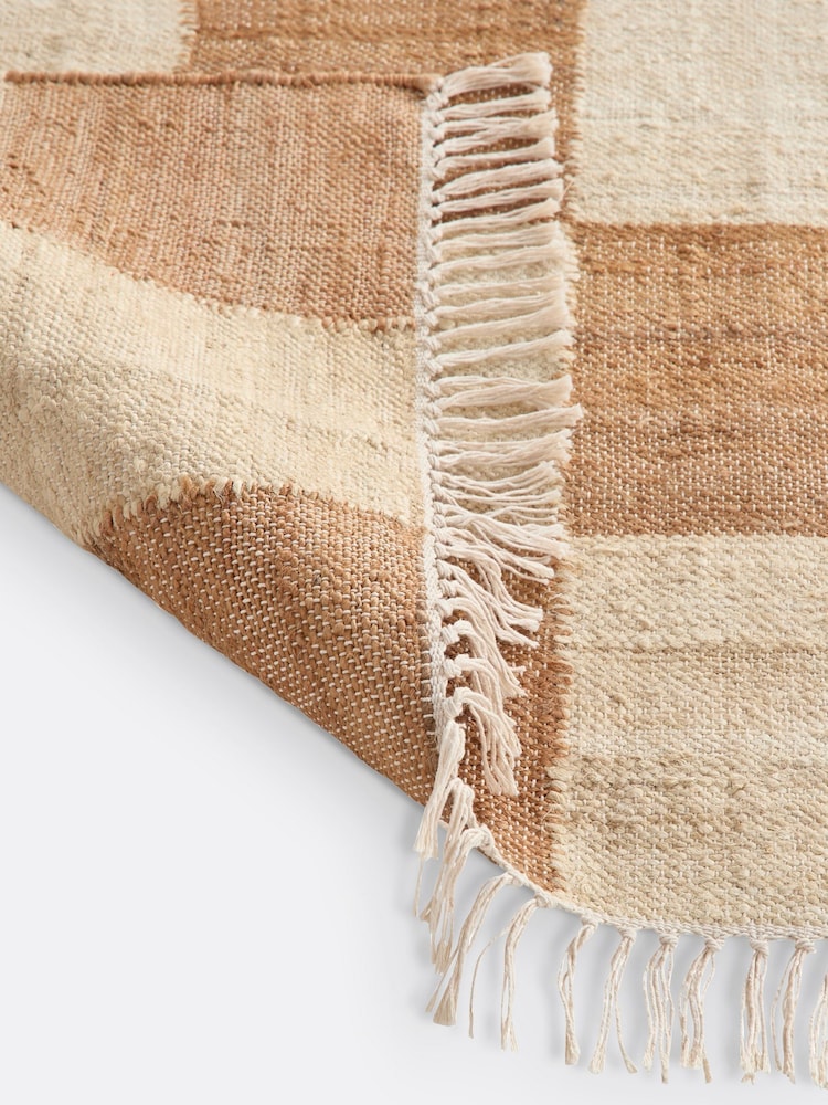 La Redoute Intérieurs Natural Ionisa Checkerboard 78% Jute Rug - Image 2 of 3