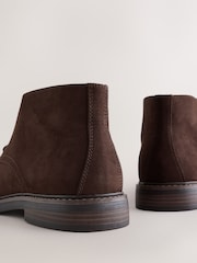 Brown Suedette Chukka Boots - Image 4 of 5