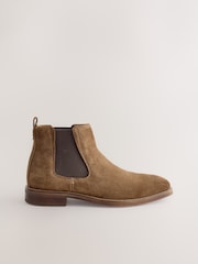 Tan Brown Suede Chelsea Boots - Image 4 of 7