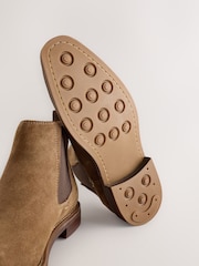 Tan Brown Suede Chelsea Boots - Image 6 of 7