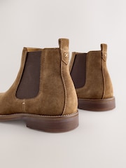 Tan Brown Suede Chelsea Boots - Image 7 of 7