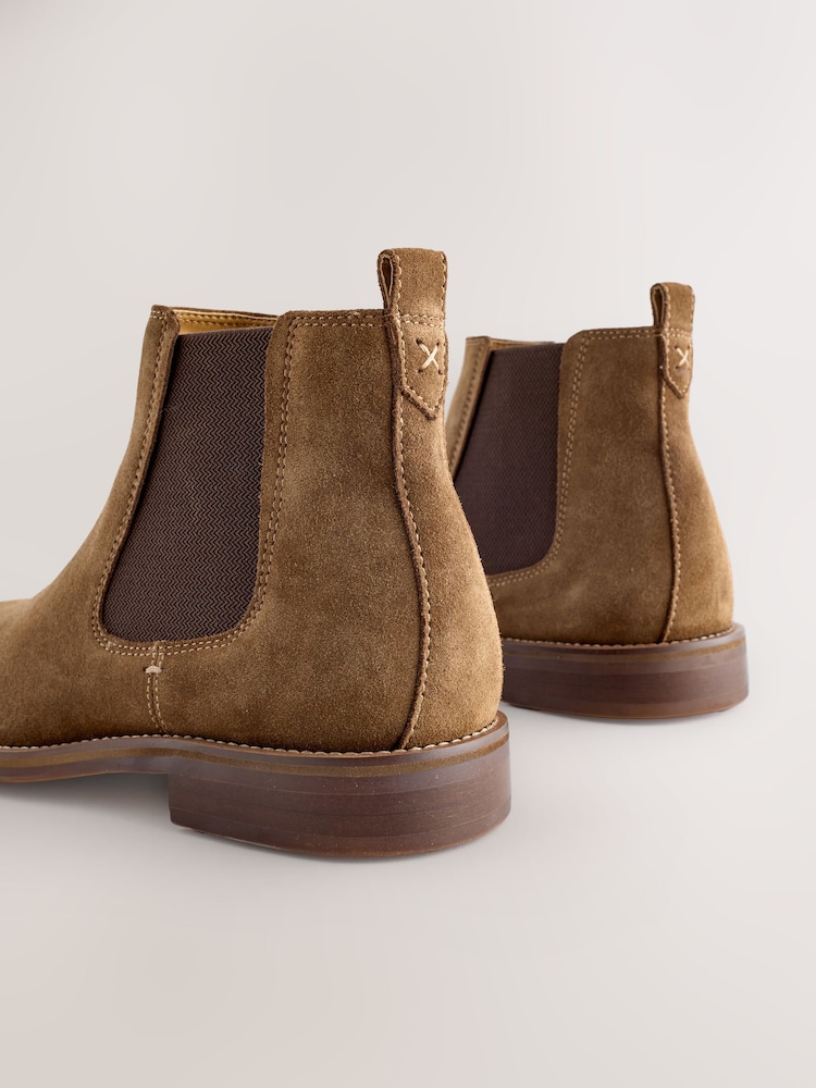 Tan Brown Suede Chelsea Boots - Image 7 of 7 Tan Brown Suede Chelsea Boots - Image 7 of 7