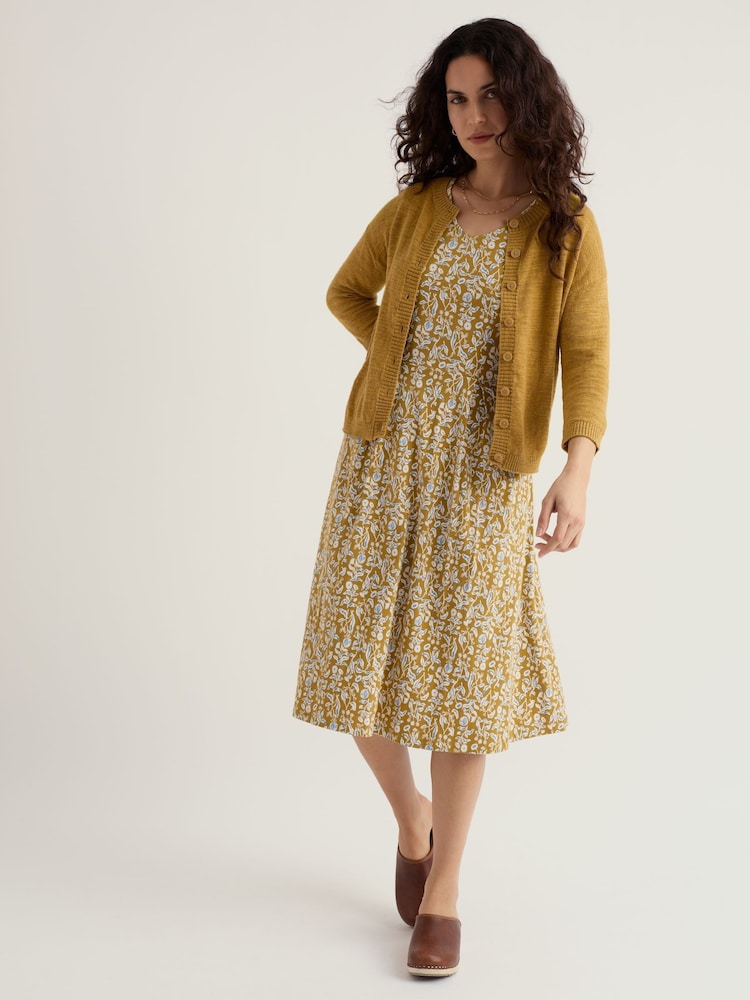 Seasalt Cornwall Yellow Pentire Steps Cardigan - Image 2 of 5