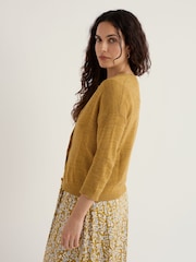 Seasalt Cornwall Yellow Pentire Steps Cardigan - Image 3 of 5