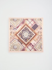 Lipsy Pink and Cream Satin Square Multi Way Head Scarf - Image 3 of 7