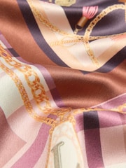Lipsy Pink and Cream Satin Square Multi Way Head Scarf - Image 7 of 7