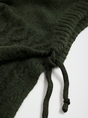 Verde oscuro - Lipsy Cable Knit Hooded Scarf - Imagen 6 de 6