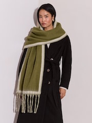 Verde oscuro - Lipsy Reversible Brushed Scarf - Imagen 1 de 7