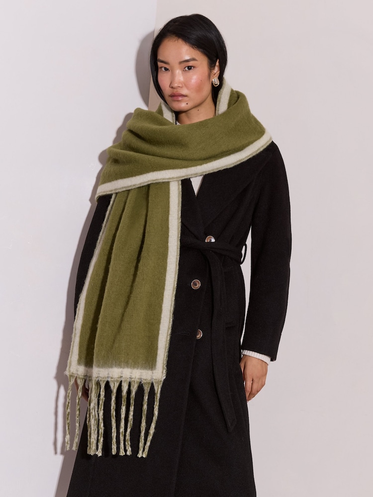 Verde oscuro - Lipsy Reversible Brushed Scarf - Imagen 1 de 7