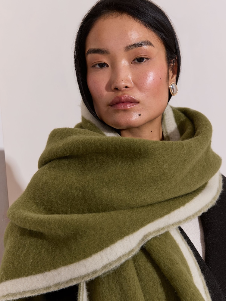 Verde oscuro - Lipsy Reversible Brushed Scarf - Imagen 2 de 7