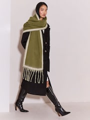Verde oscuro - Lipsy Reversible Brushed Scarf - Imagen 3 de 7