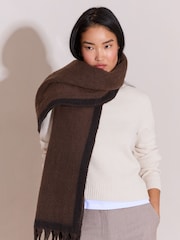 Negro/marrón - Lipsy Reversible Brushed Scarf - Imagen 3 de 7