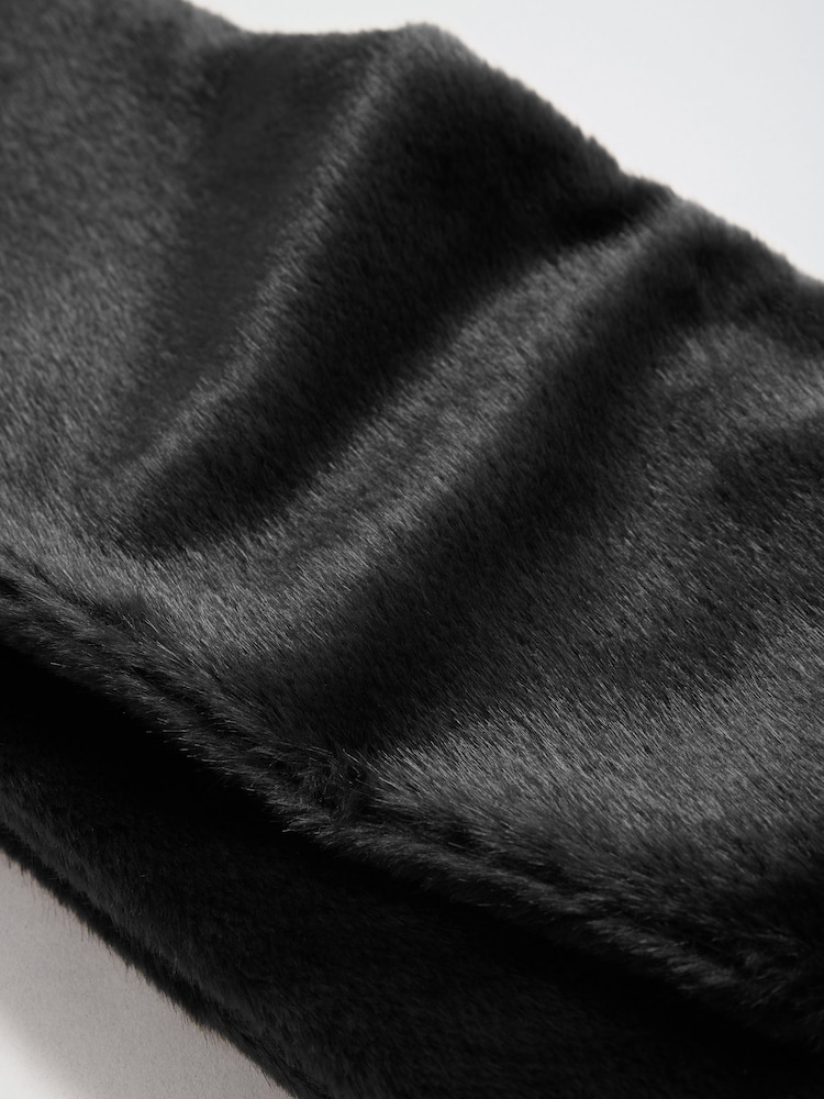 Negro - Lipsy Faux Fur Stole Scarf - Imagen 3 de 3