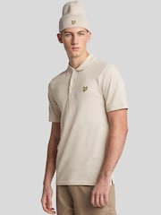 Lyle & Scott Beige Classic Polo T-Shirt - Image 1 of 5