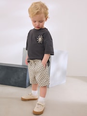 Charcoal Grey Short Sleeve T-Shirt & Shorts Set (3mths-7yrs) - Image 1 of 9
