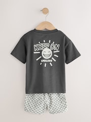 Charcoal Grey Short Sleeve T-Shirt & Shorts Set (3mths-7yrs) - Image 7 of 9