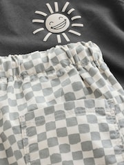 Charcoal Grey Short Sleeve T-Shirt & Shorts Set (3mths-7yrs) - Image 9 of 9