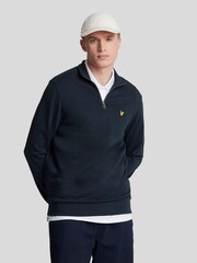 أزرق - سويت شيرت بربع سحّاب من Lyle & Scott - صورة 1 من 5